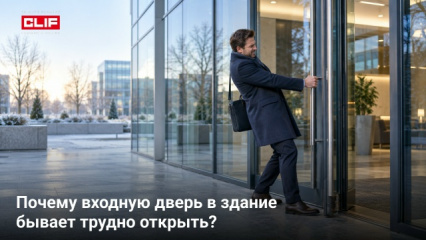 Почему входную дверь в здание бывает трудно открыть?